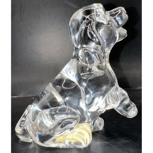 Princess House Pets, Clear 24% Lead Crystal Figurine/Paperweight, "Sitting Dog"